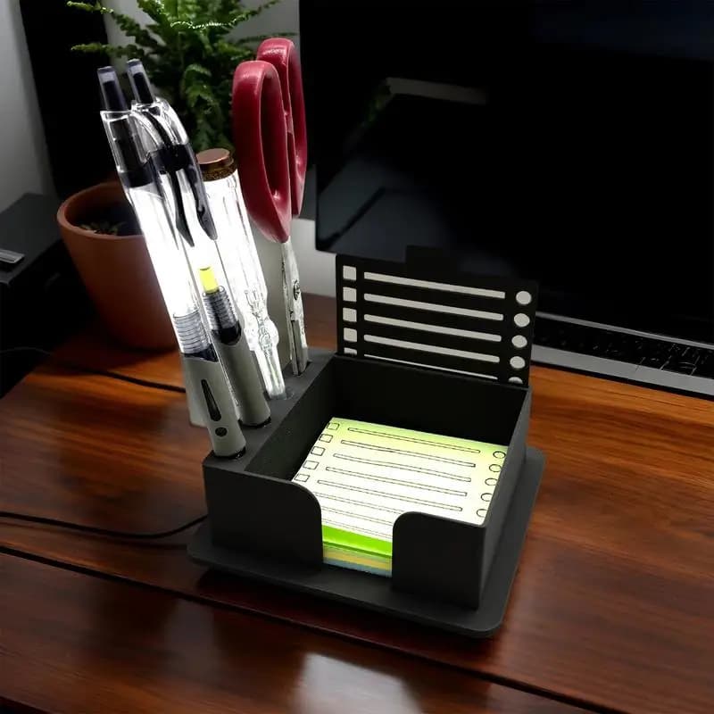 Organizzatore di note adesive Caddy per note adesive Dispenser di carta da tavolo riutilizzabile per cancelleria per scaffali domestici Dormitorio universitario Scuola di riunioni
