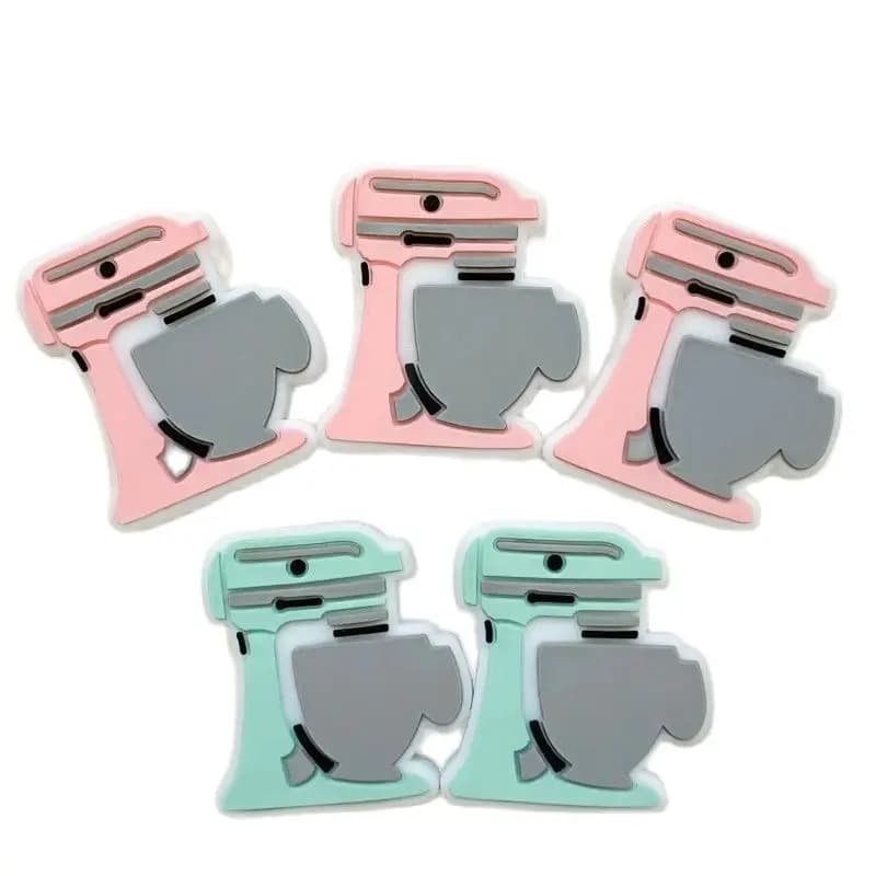 10 pz Nuovo Silicone Perline Focale Per Uso Alimentare Del Bambino Massaggiagengive Perline Dentizione Giocattoli FAI DA TE Ciuccio Catena Accessori Dei Gioielli Perline di Silicone