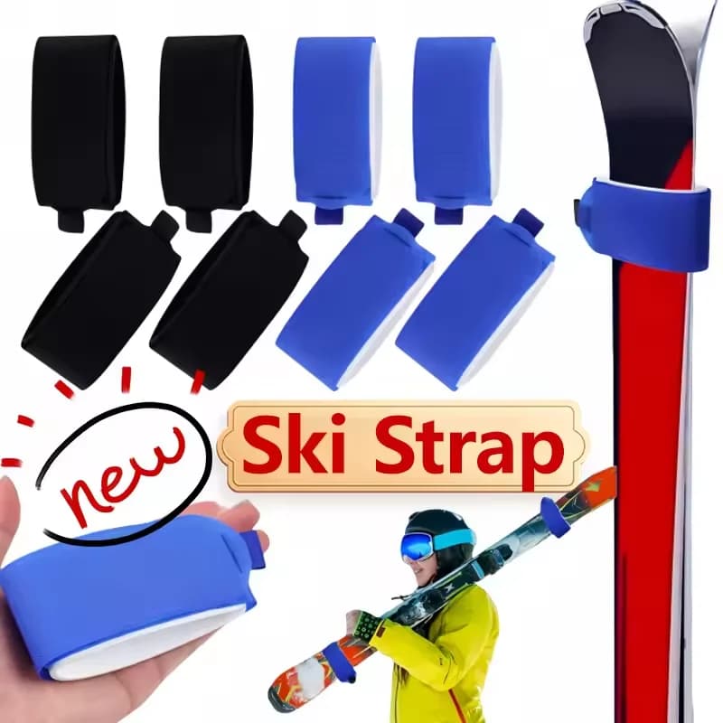 2 Pezzi Cinghie di Fissaggio per Sci, Nastro Regolabile per Sci, Legacci per Snowboard, Accessori con Cuscinetti, Cinghie per Attacchi da Snowboard
