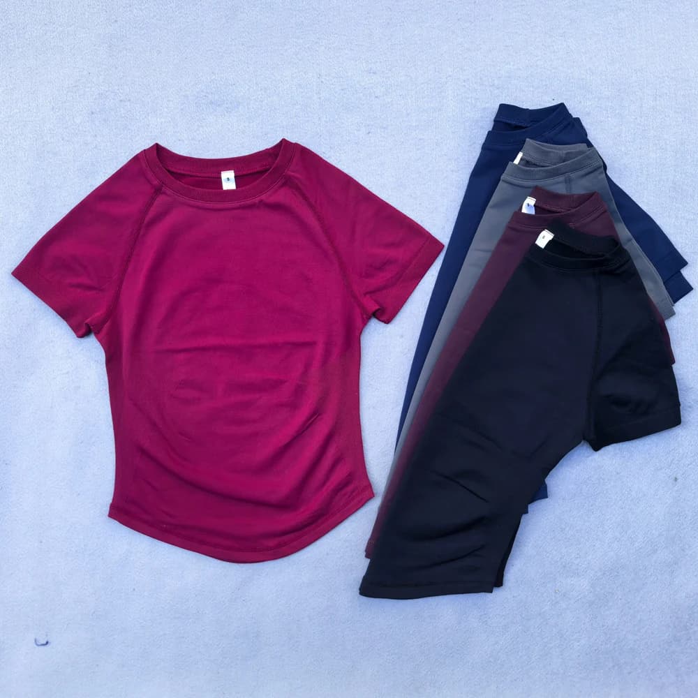 Top Yoga Senza Cuciture per Donne, Manica Corta, Crop Top da Palestra, Magliette Yoga Leggere, Magliette Fitness, Magliette Sportive Elasticizzate