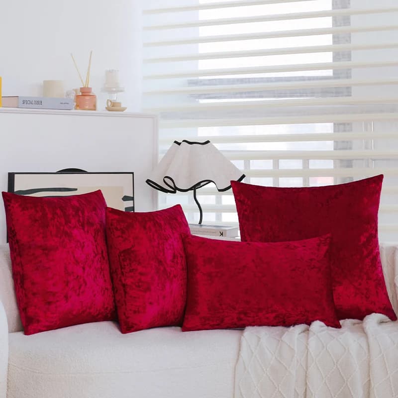 Fodera per cuscino Cuscini in velluto schiacciato per divano 45x45 cm Soggiorno San Valentino Cuscino decorativo per la casa Letto Festa Funda Cojin
