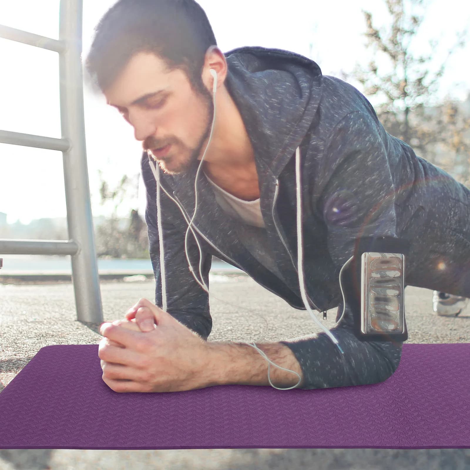 1Pcs Tpe Yoga Mat Kneeling Pad Flat Support Cushion for Low Impact Workouts Lunges Planks Bridges Yoga Cushion Flat Support Pad
