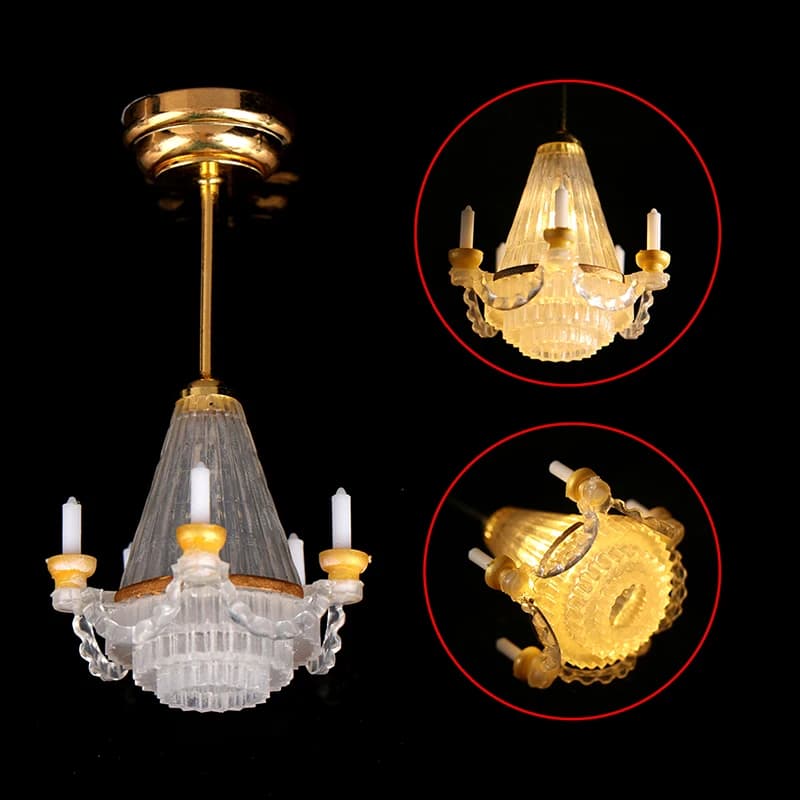 1:12 Lampada da soffitto in miniatura per casa delle bambole Lampada da parete a LED Lampada da parete per soggiorno Decorazione giocattolo