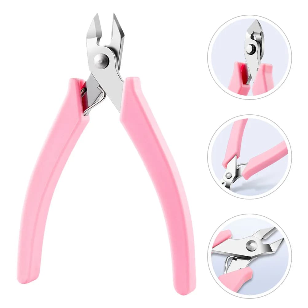 Pinza professionale per nail art in acciaio inossidabile ad alta resistenza, strumento portatile per la rimozione di gioielli e decorazioni per unghie