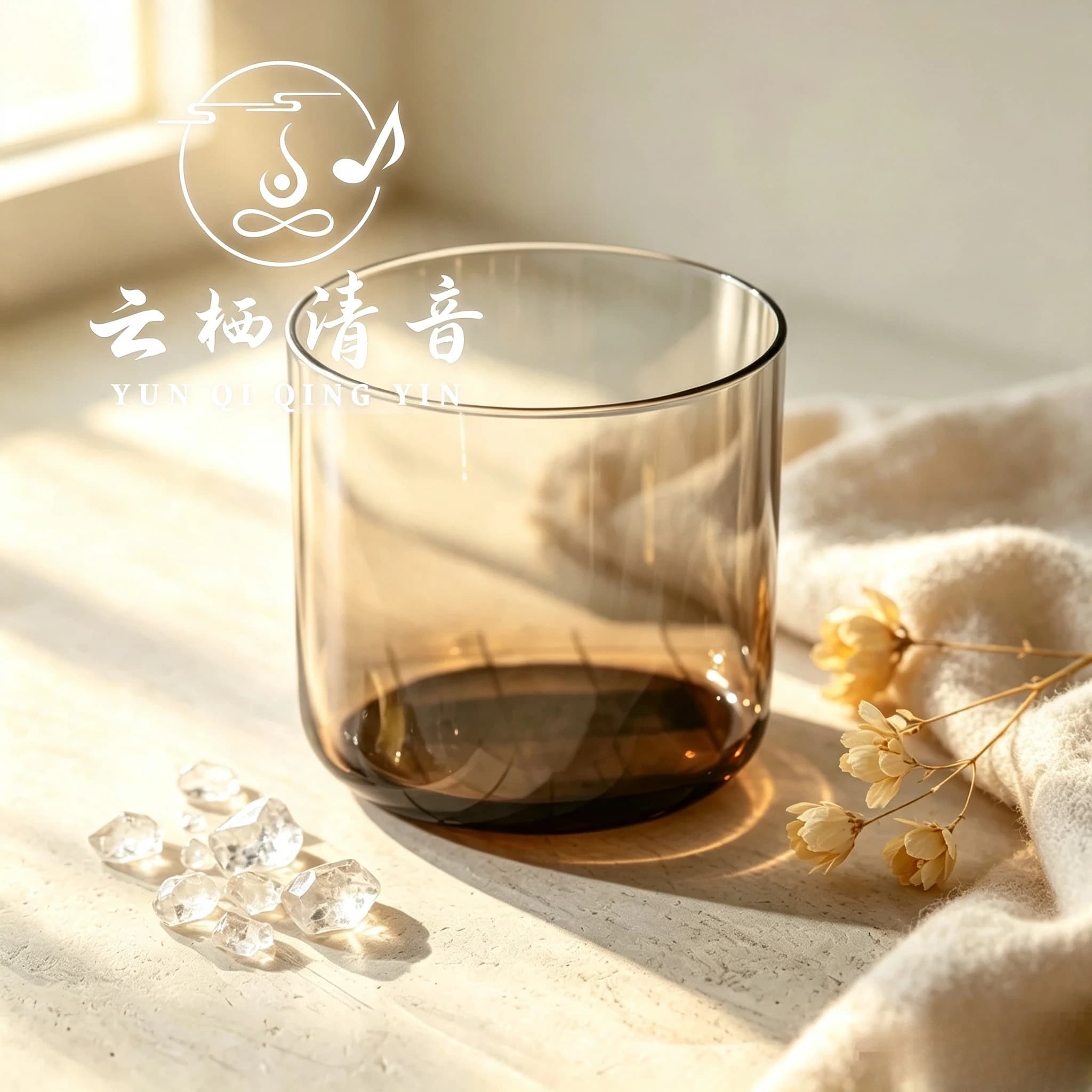 Yunqiqingyin 6 7 Inch D Note Alchemy Half Colored Crystal Singing Bowl Chakra Sound Healing With Suede Mallet And O-Ring
