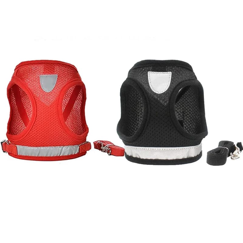Set di imbracature per trazione per cani e gatti Gilet traspirante regolabile Trazione di supporto non soffocante per forniture per animali domestici da viaggio sicure