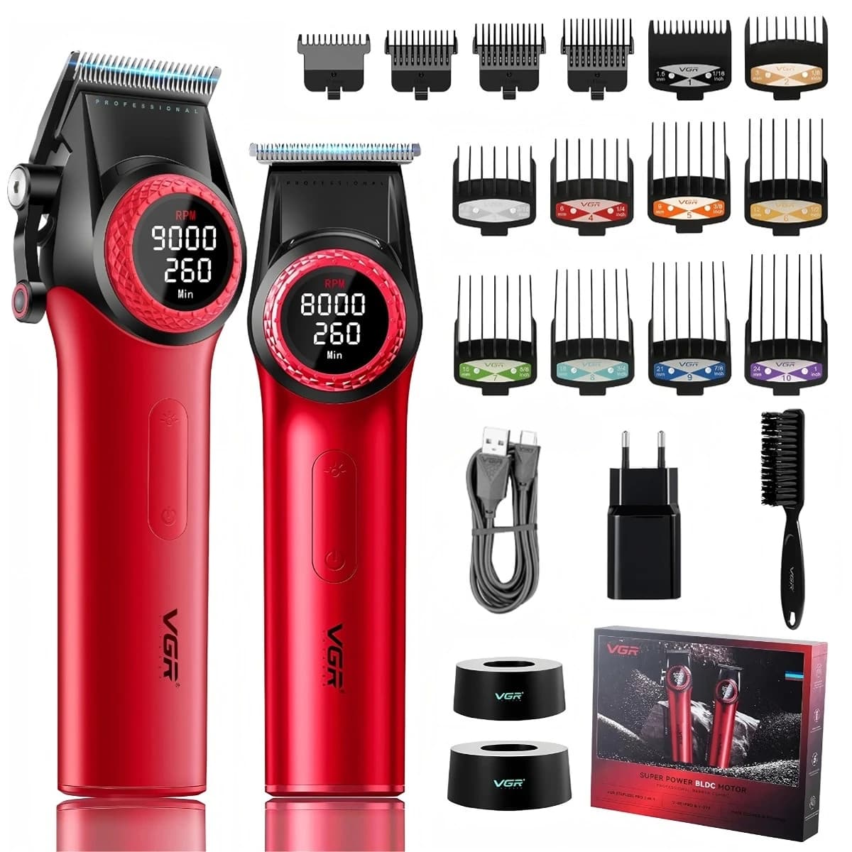 VGR Professional Haircuts Electric Haircuts Wireless Haircut Barber Combo Metal Haircuts for men V-001 V-977