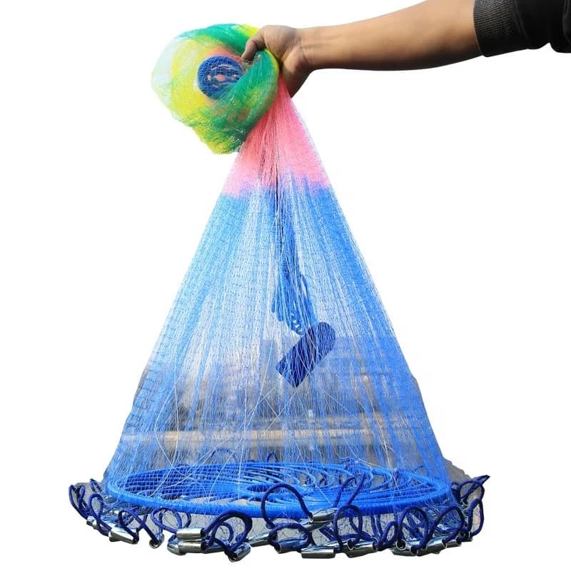 Rete da Pesca in Nylon ad Alta Resistenza, Lunghezza 1,2m con Tasca Inferiore Spessa 0,2mm, Reti da Lancio in Offerta per la Pesca