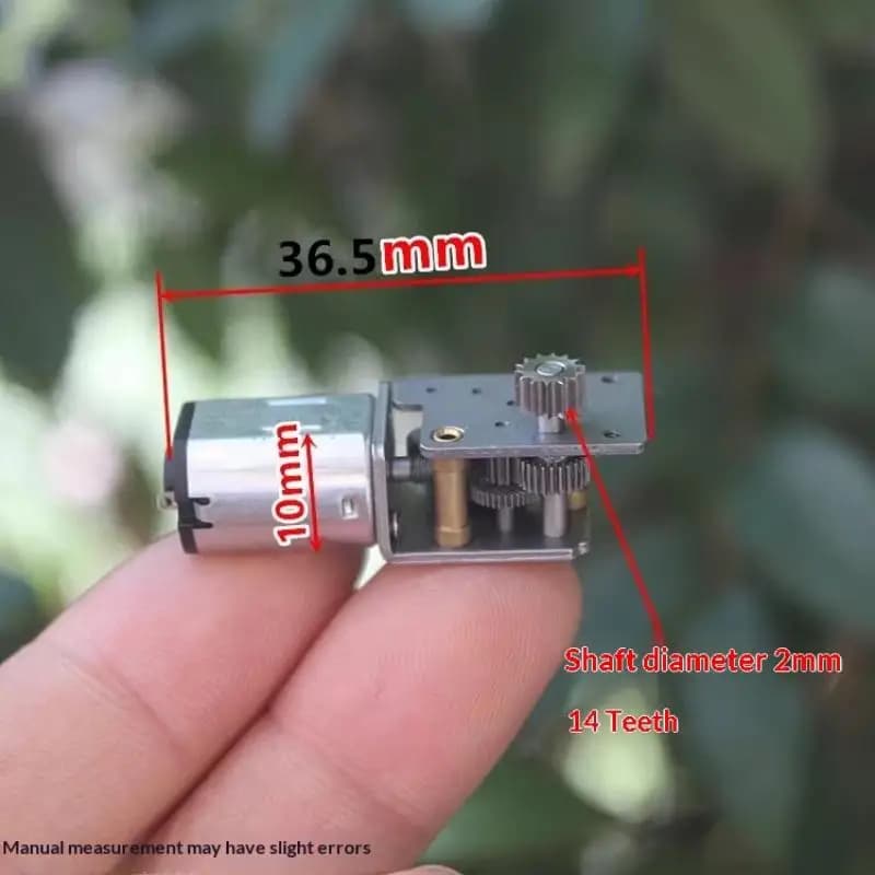 1Pcs For 3D Printer RobotDC 3V 3.7V 20RPM Slow Speed Metal Gearbox Engine Right Angle 14T Output Gear Shaft Mini N20 Gear Motor