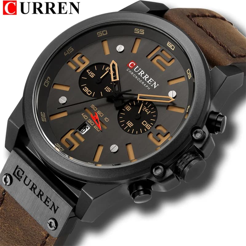 Curren 8314 Men's Quartz Watch Chronograph Sports Watches Men's Watch Wrist Watch Men's Relogio Masculino Fashion Gift