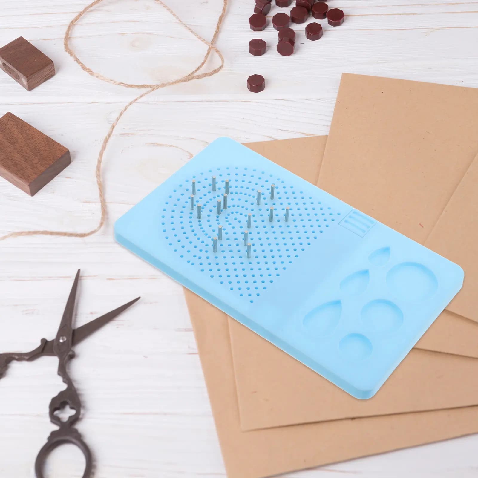 Set di Strumenti per Quilling su Carta, Tavola per Lavorazione a Maglia, Set di Aghi Portatile per Casa, Scuola, Viaggi, Forniture per Artigianato Quilling Verde, per Arrotolare Carta