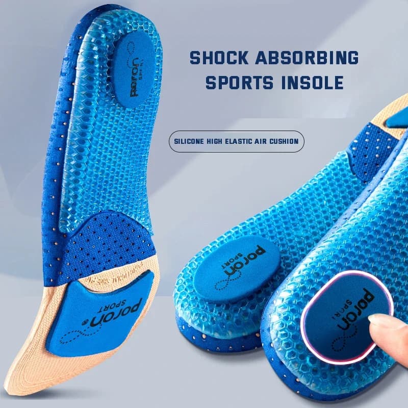 Solette sportive in silicone per scarpe Uomo Donna Solette ortopediche con supporto per arco plantare per cestini ammortizzanti Suole per scarpe da corsa 1 paio