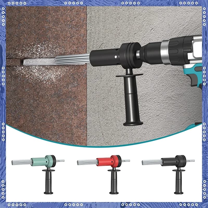 SDS Plus Deburring Tool, Needle Deslagger with Detachable Handle – Efficient Rust Removal and Edge Finishing Tool Kit