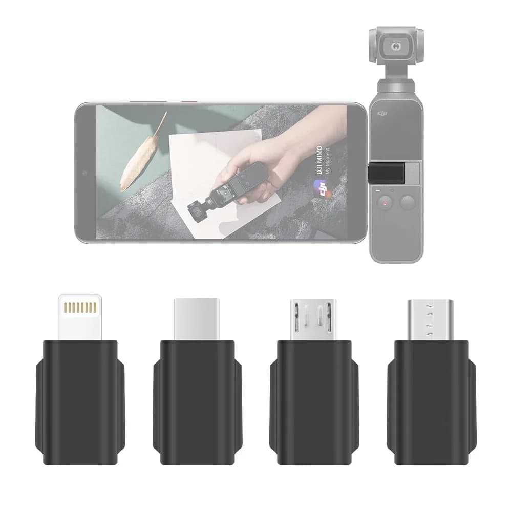 Convertitore per telefono per DJI OSMO Pocket 2, adattatore da USB-C a Micro-USB per gimbal palmare, connettore per telefono Android, ricambi