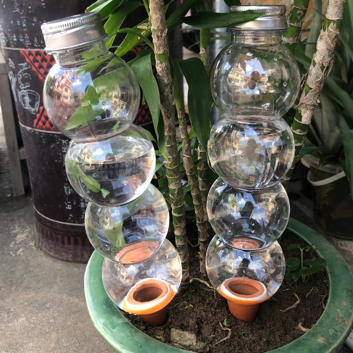 2 Pezzi Sistema Automatico di Irrigazione per Piante da Interno ed Esterno, Forniture da Giardino, Sistema di Irrigazione Autoirrigante