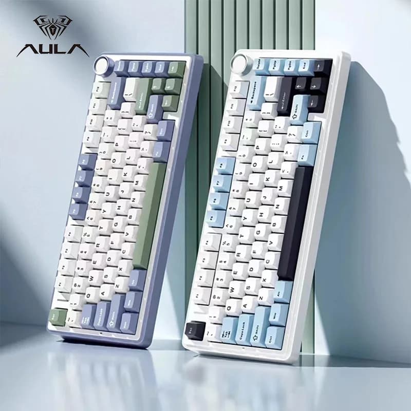 Tastiera meccanica da gioco AULA F75 con copritasti RGB PBT Struttura guarnizione hot-swap Layout al 75% Tastiere da gioco tribode personalizzate