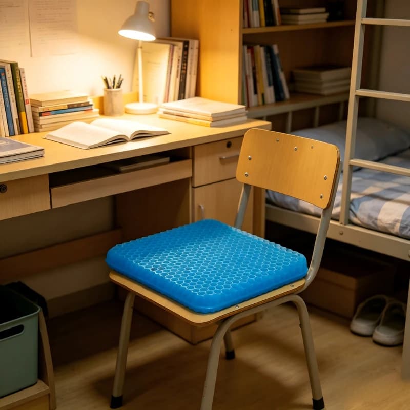 Cuscino in Gel Blu (2 Pezzi), Struttura a Nido d'Ape Traspirante, Cuscinetto Comfort per Alleviare la Pressione, per Ufficio, Auto, Sedia a Rotelle, per Lunghe Sedute