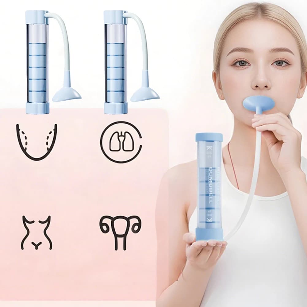 Deep Breathing Dumbbell Lung Capacity Training Device Deep Breathing Trainer for Men Women
