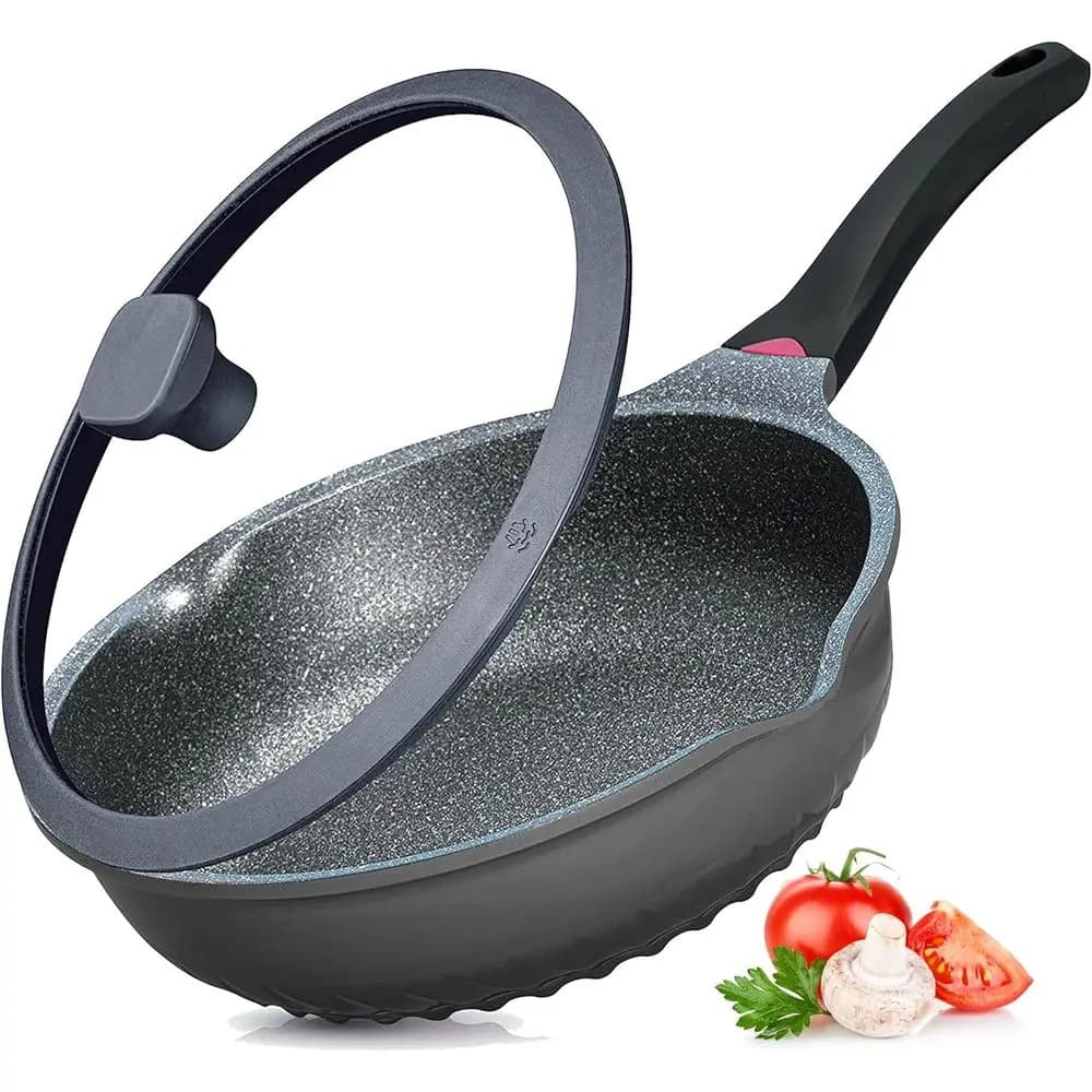 11 Induction Dustproof 5 Liters with Cover and Heat Indicator, Anti-Graffio and Anti-Macchia, Compatible with Induction