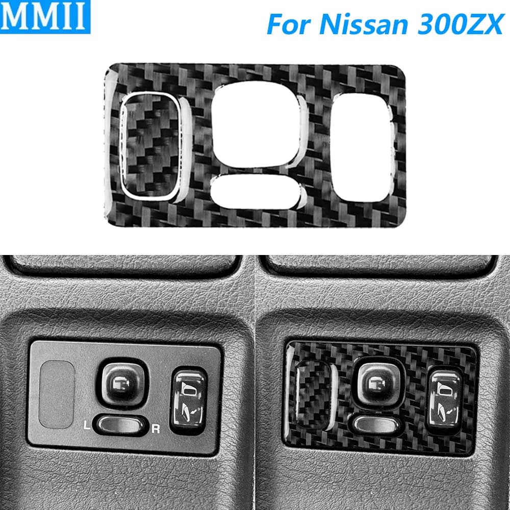 Per Nissan 300ZX Z32 1989-1997, Copertura in Fibra di Carbonio per Pannello di Controllo Specchietto Retrovisore Pieghevole, Accessori Auto, Decorazione Adesiva