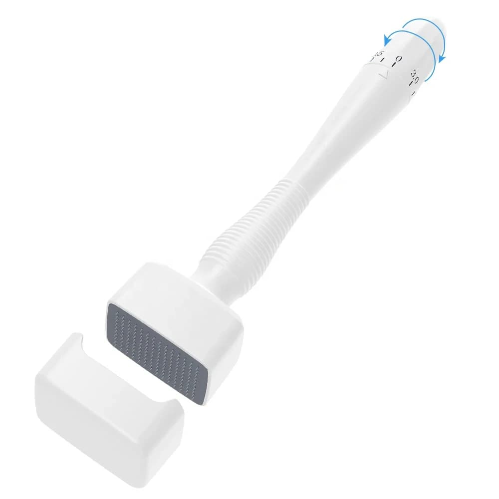 Derma Stamp 140A Massaggiatore Viso Microneedling con Ago in Titanio Regolabile 140 Punte per la Cura della Pelle, Barba/Cuoio Capelluto/Strumenti di Bellezza per Capelli