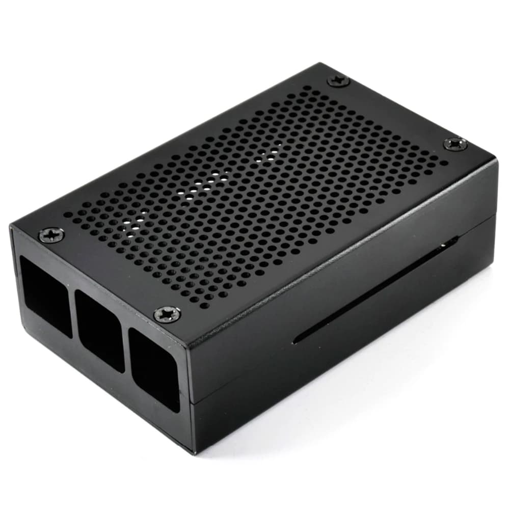 Aluminium case Raspberry Pi 3 model B + case compatible with Raspberry Pi 3 model B also (black)