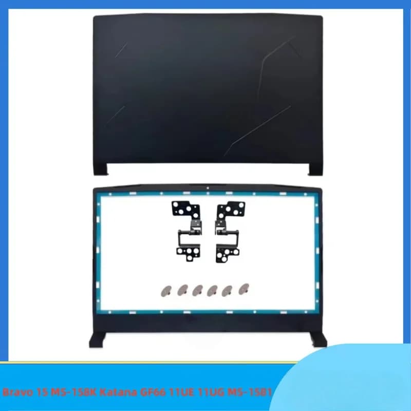 Nuovo Computer Portatile Posteriore Della Copertura LCD Top Case/Lunetta Frontale LCD/Cerniere LCD Per Bravo 15 MS-158K Katana GF66 11UE 11UG MS-1581 15.6