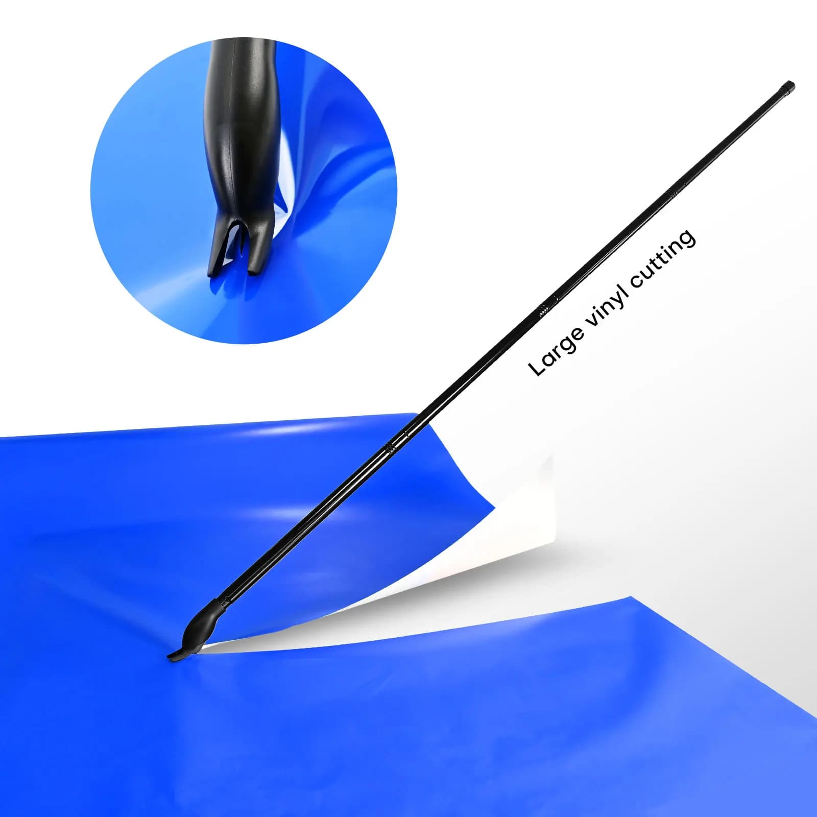 FOSHIO Extendable Long Handle Vinyl Film Cutter Car Foil Tints Wrapping Wallpaper Decals Slitting Knife Tool With Hidden Blades