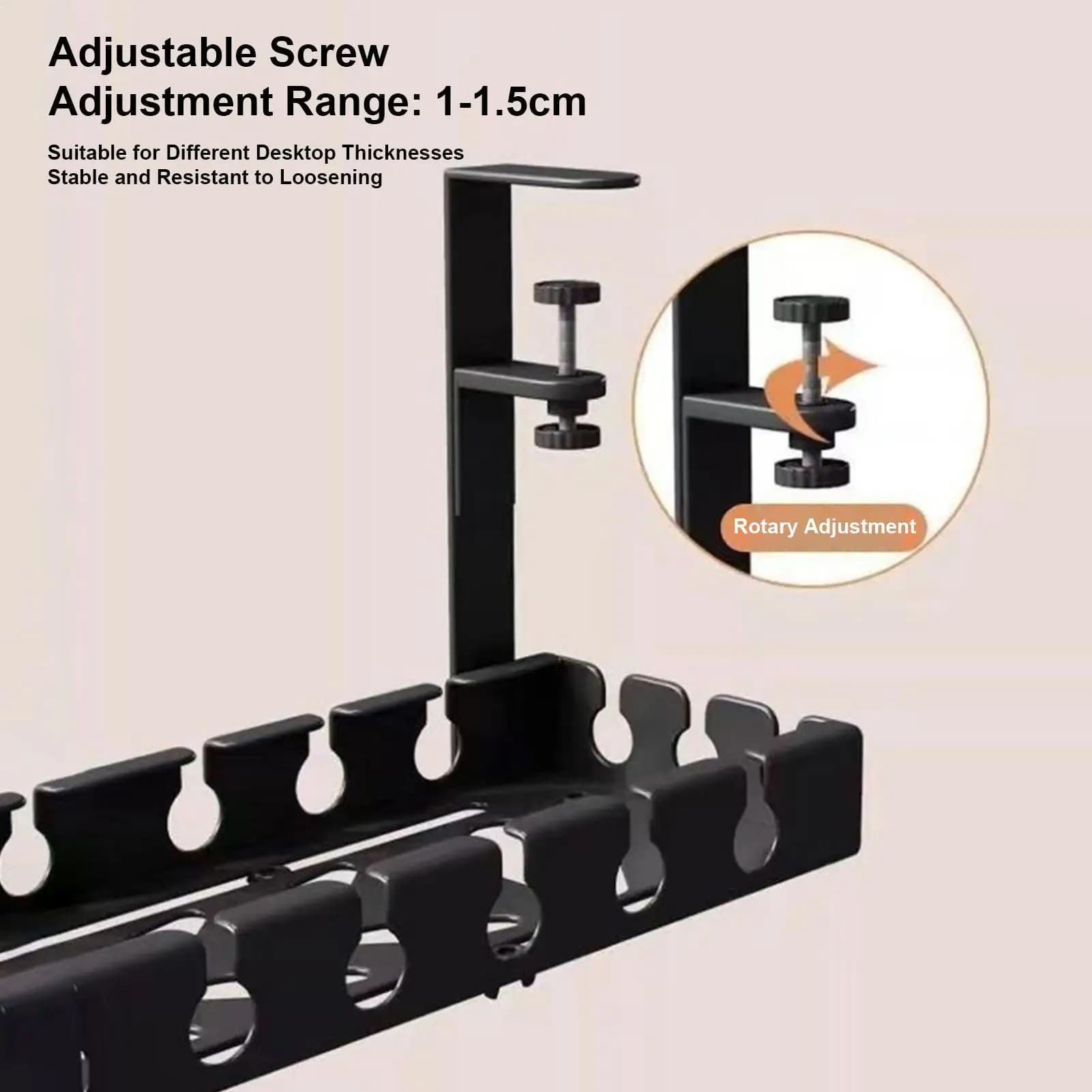Sotto la scrivania Gestione dei cavi Organizzatore di cavi da scrivania Senza trapano No-Drill Presa multipla Rack di stoccaggio Uffici Accessori da tavolo per la casa