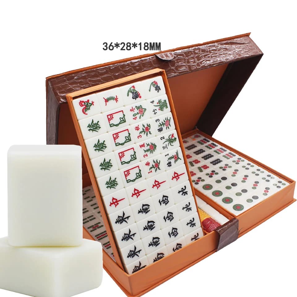 160 pezzi di piastrelle di mahjong di cristallo versione Singapore con quattro animali che volano piastrelle di mahjong acrilico mahjong Ecologico MJ09
