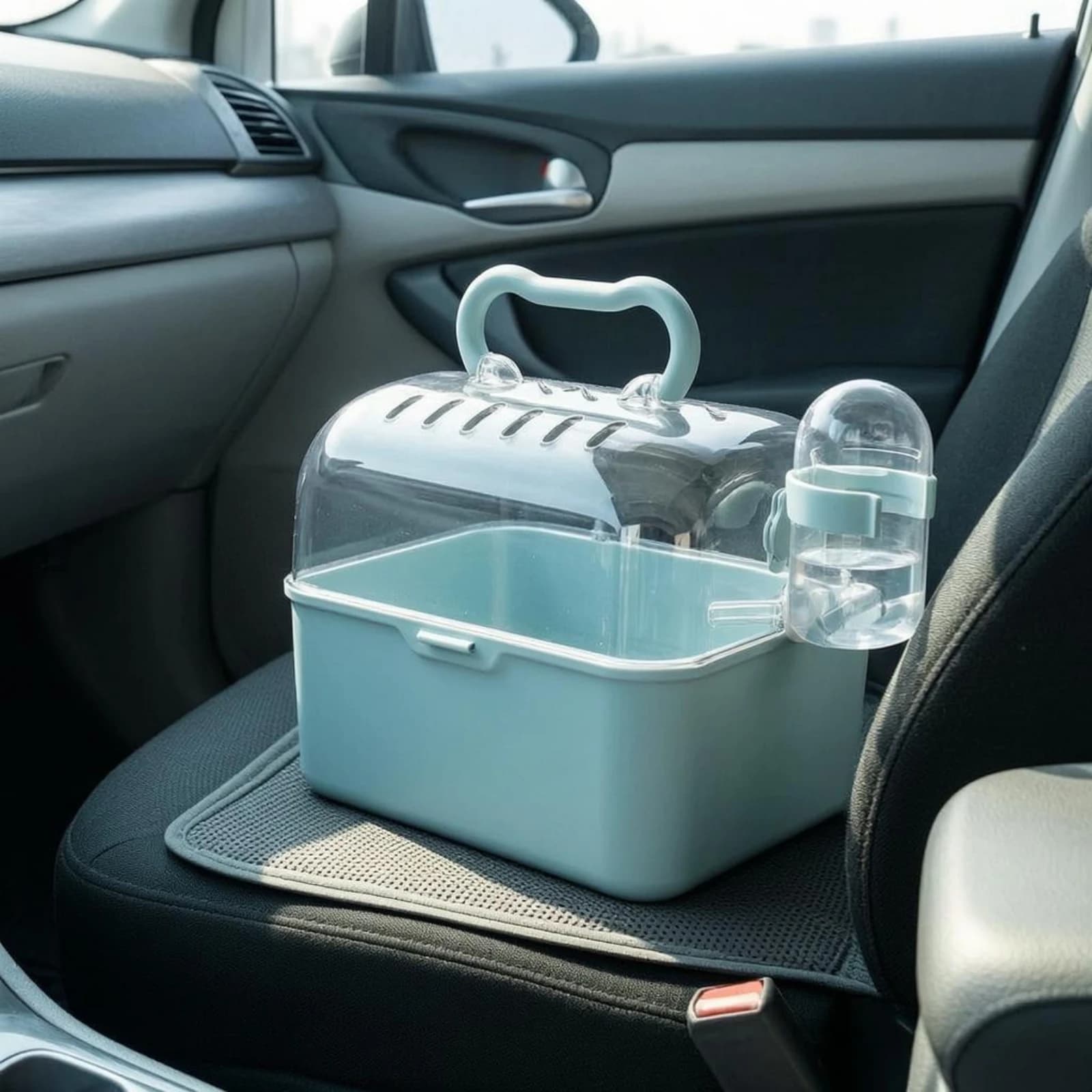 Hamster Carrier Cage Transparent Portable Hamster Cage Small Pet Carrier Easy to Clean Lightweight
