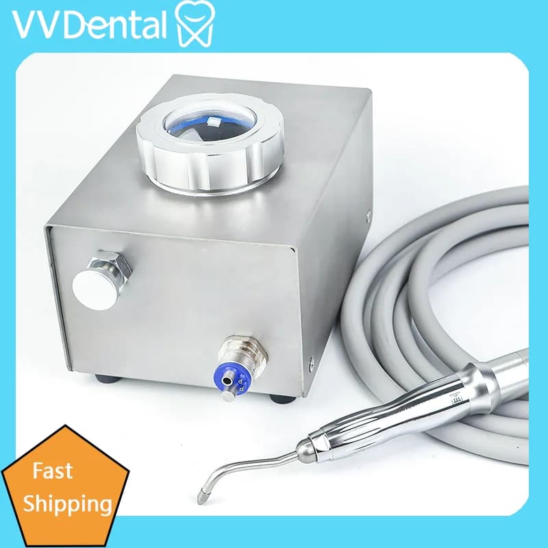 Pistola per Sabbiatura Dentale 2/4 Fori, Lucidatrice ad Aria, Macchina per Pulizia Denti da Tavolo, Strumenti Odontoiatrici per Sbiancamento Dentale