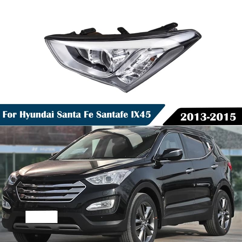 For Hyundai Santa Fe Santafe IX45 2013-2015 Head Light Head Lamp Car Accessories Auto Halogen Front Bumper Headlight Headlamp