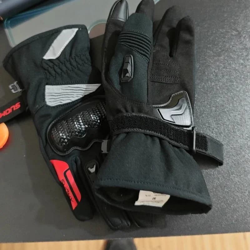 SUOMY Guanti da moto impermeabili da uomo Touch Screen Guanti da corsa per moto caldi Guanti protettivi per moto Equitazione Ciclismo Attrezzatura da esterno