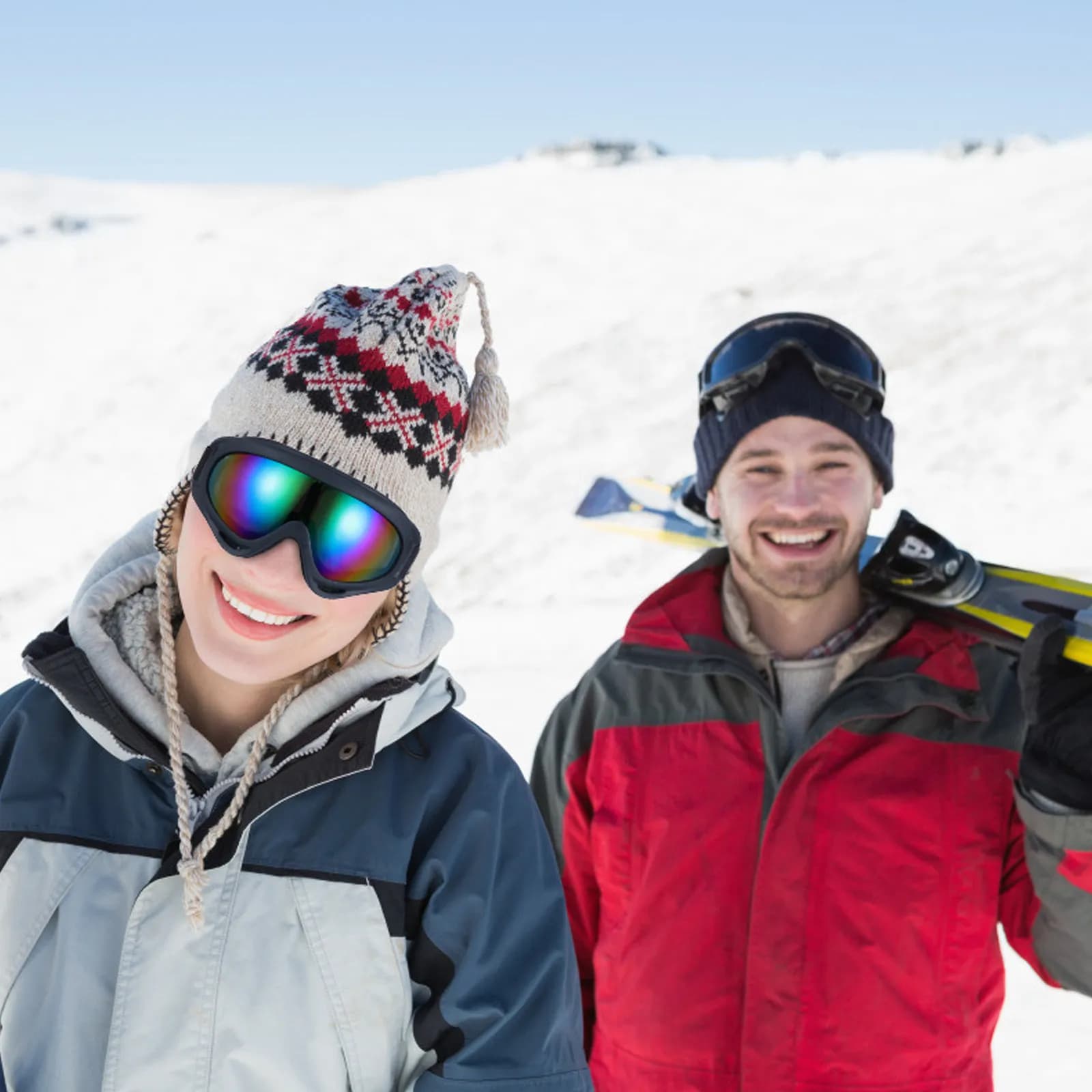 Maschera da Sci Bianca per Esterni, Antivento, Accessori per Sport Invernali, Occhiali Protettivi