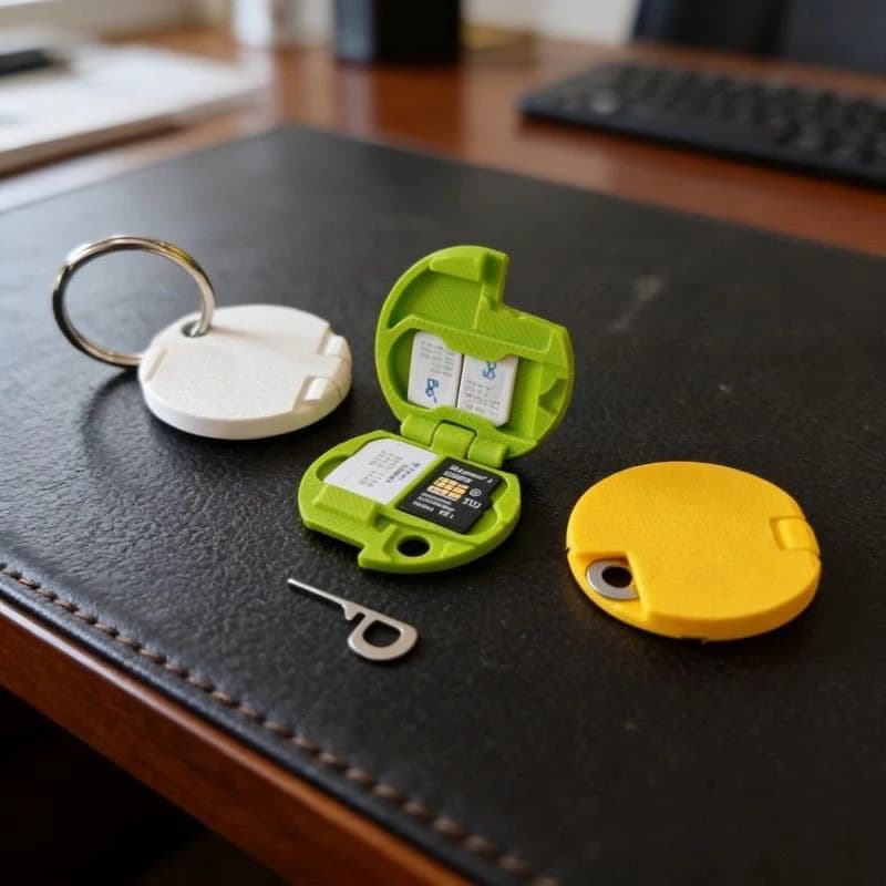 Porta schede SIM e TF stampato in 3D, custodia portatile per schede di memoria con pin di espulsione, supporto antiurto per schede Micro SD da viaggio