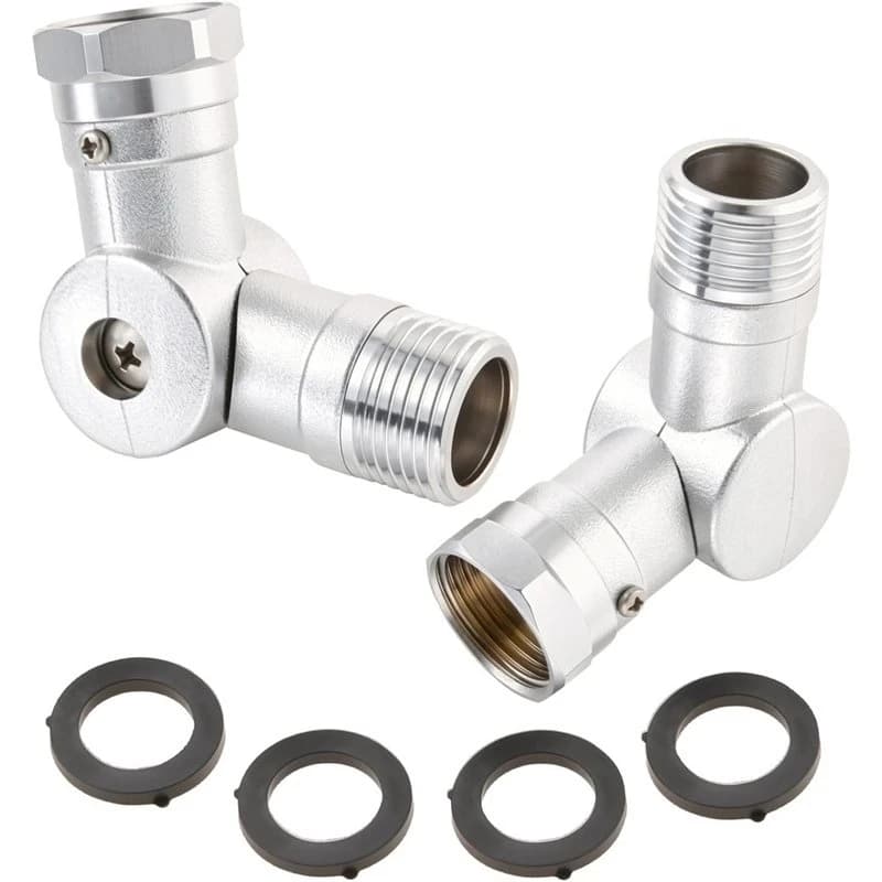 ABZL 2Pack 3/4" Adj 180 & 360 Swivel Water Hose Connector For Garden Watering RV & Outdoor Irrigation Accessories
