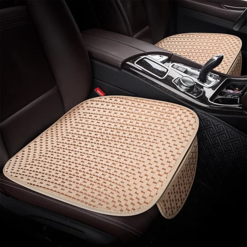 Car seat cushion cover, ice silk seat cushion cover with storage pocket, front seat cushion mat Auto Comfort breathable