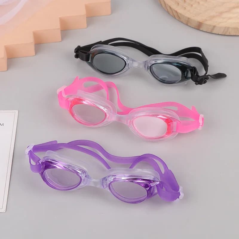 1 PC Swimming Goggles Waterproof Anti-Fog Diving Swim Eyewear with Earplugs and PVC Storage Bag Leakproof Swimming Glasses