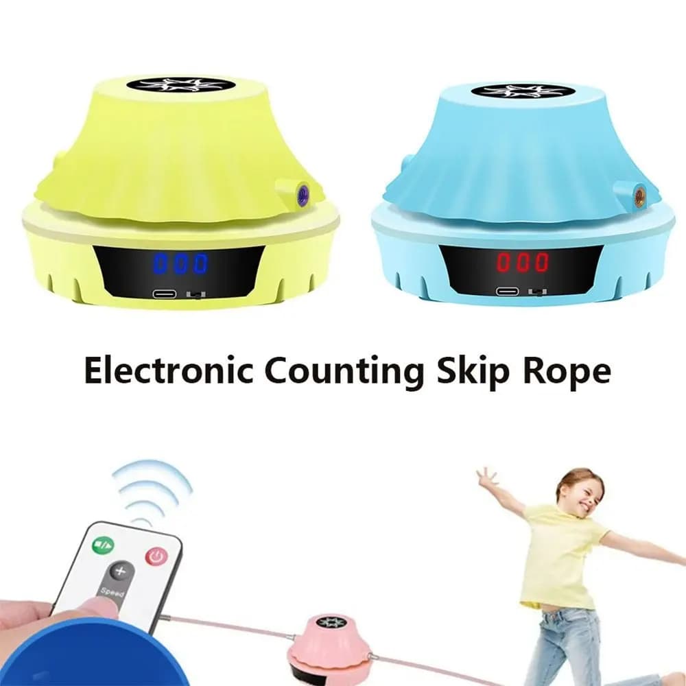 Remote Control Smart Skipping Machine Adjustable Speed LED Display Electric Jump Rope Dense Structure Automatic Counting