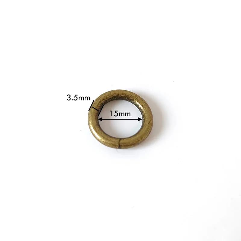 10 Pz/lotto 15mm Metallo O Ring Hardware Fibbia Circolare Anello Della Cintura Per La Borsa Pet Collare Del Cane Imbracatura Cucito Accessorio FAI DA TE