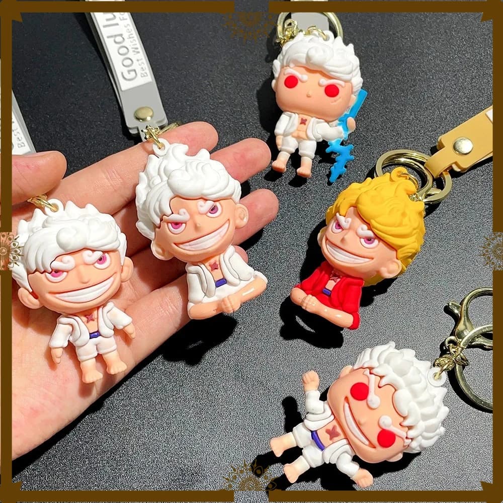 Anime One Piece Figure Key Chain Luffy Zoro Ace Seven Warlords Cute Doll Car Interior Backpack Men Women Fans Holiday Gift