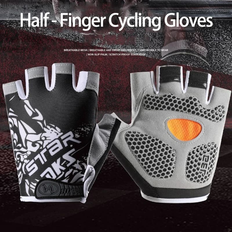 Guanti da Ciclismo Fitness Antiscivolo e Antiurto, Guanti Estivi Mezze Dita per Uomo e Donna, Traspiranti e Protettivi dai Raggi Solari