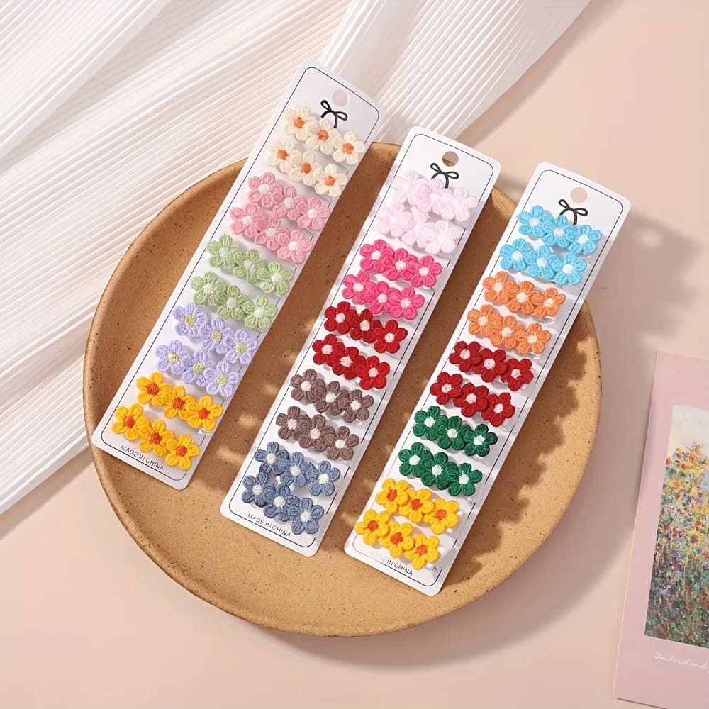 10 pezzi fermaglio per capelli per bambini mini forcine per fiori per bambini piccoli ragazza adorabili fermagli per capelli mollette accessori per copricapi
