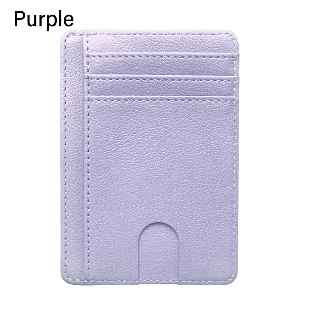 Anti Theft Money Case Cover Slim Credit Cards Wallet RFID Blocking 8 Slot ID Card Holder Leather Wallet