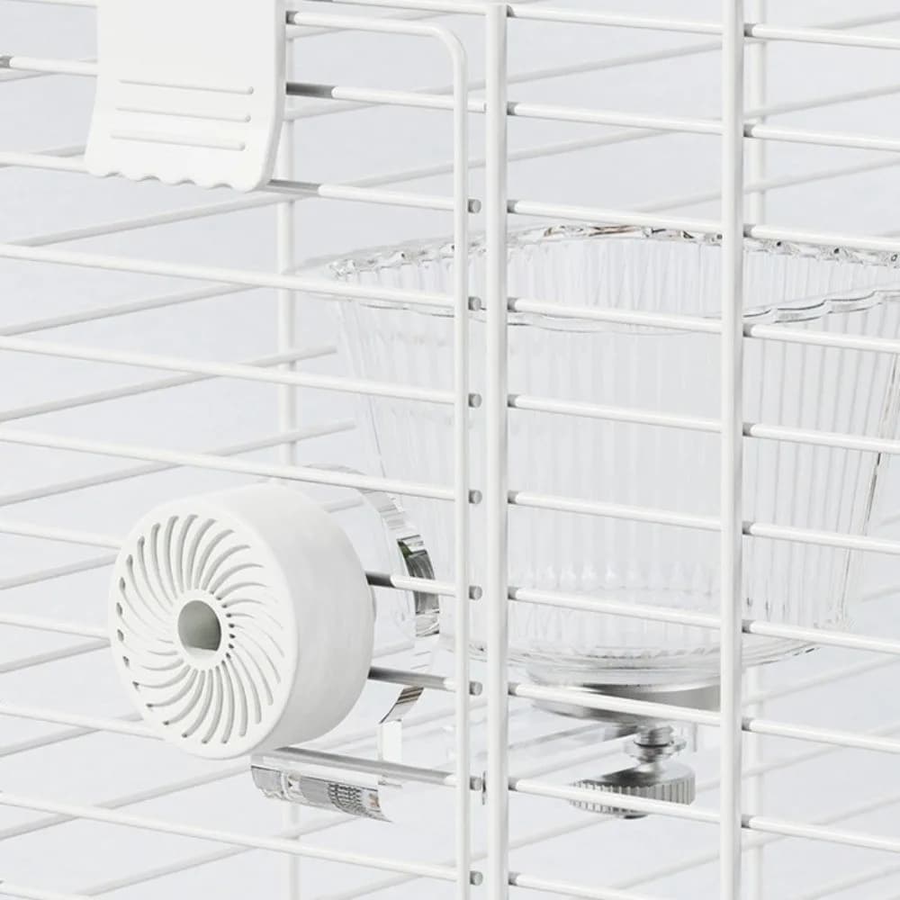 Bird Food Container Transparent Magnetic Bird Feeder Anti-Splash Anti-Tip Bird Cage Bowl Removable Parrot Water Bowl Bird Cage