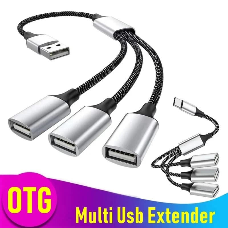 Estensioni HUB USB tipo C Splitter cavo USB a 4 porte Adattatore di trasferimento ad alta velocità OTG Convertitore portatile per PC Computer portatili
