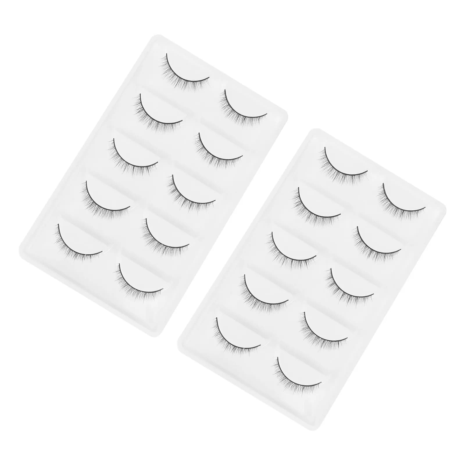 10 pairs of artificial waterproof artificial eyelashes, dense and natural fake eyelashes, eye makeup accessory