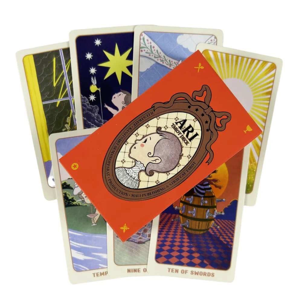 Carte dei tarocchi ARI Un simpatico mazzo da 78 Oracle English Visions Divination Edition Borad Playing Games