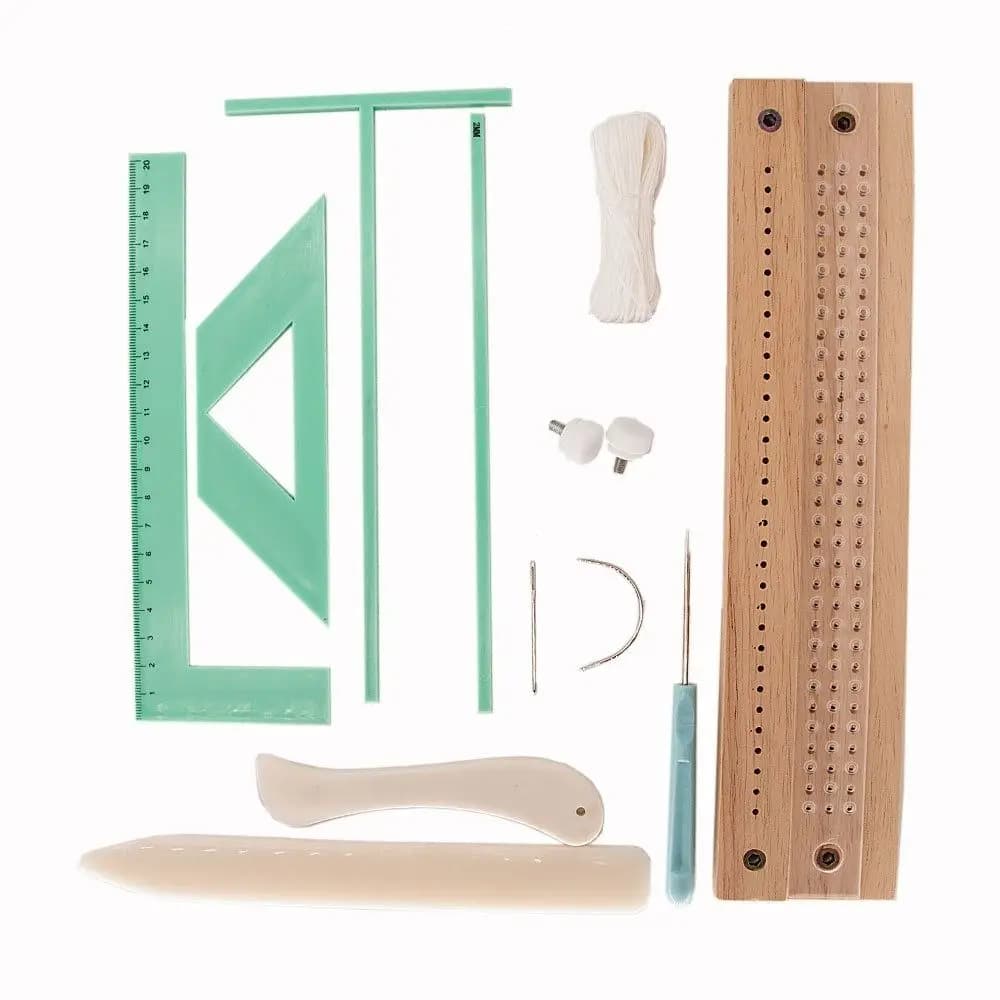 Hand Bookbinding Bookbinding Ruler Set Great Stencils Cutter Guide Book Binding Kits with Needle Punching Tool Scrapbooking Tool